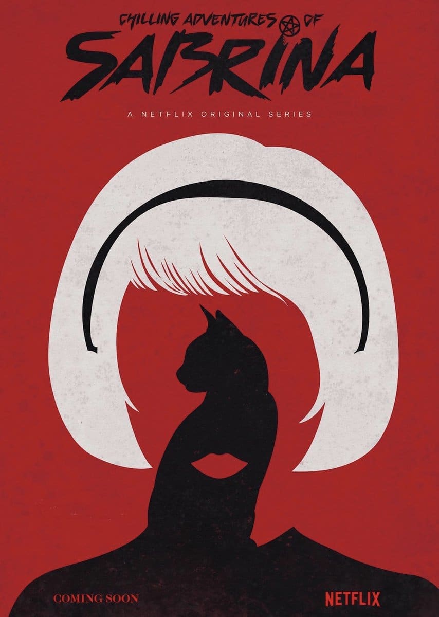 Chilling Adventures of Sabrina – teaser poster featuring Sabrina and Salem