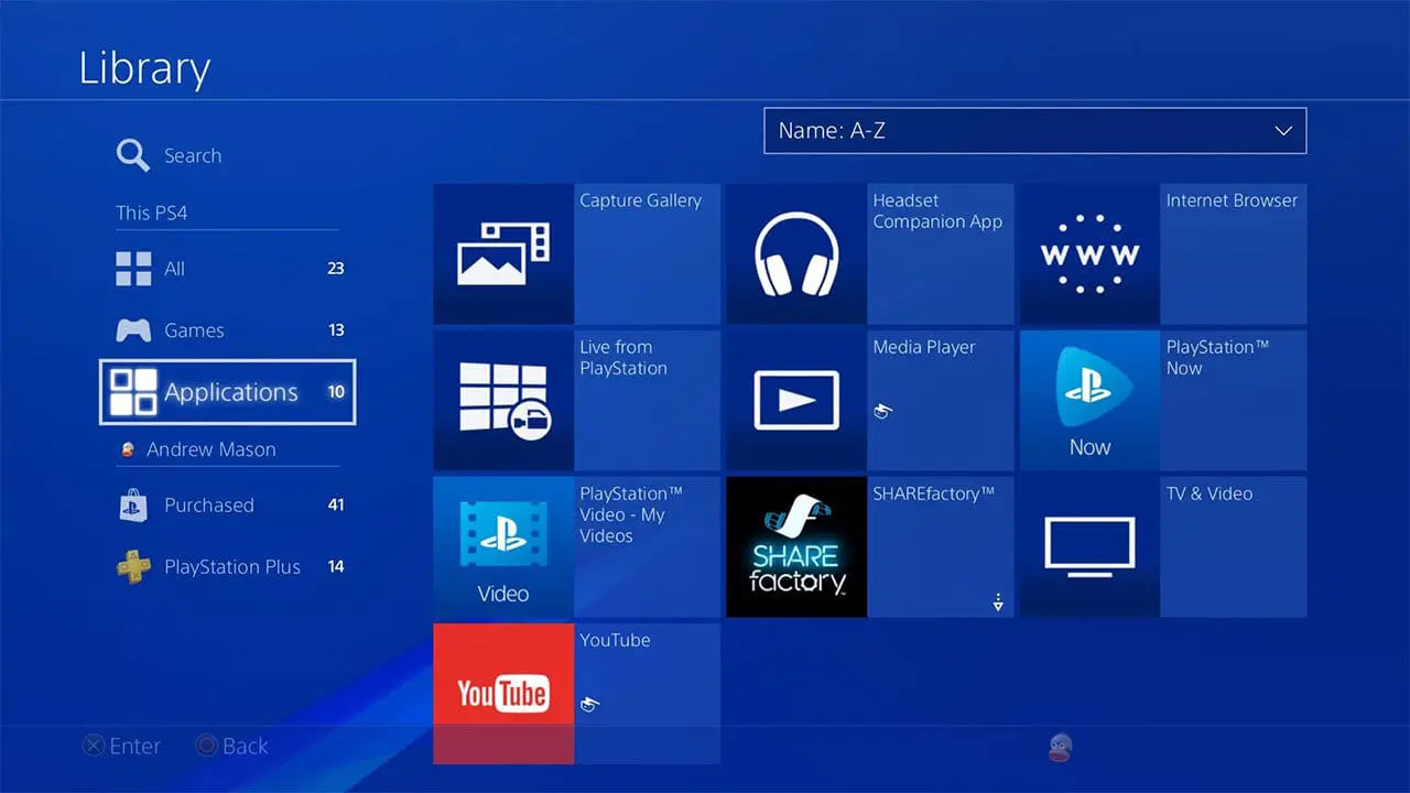 PlayStation library concept
