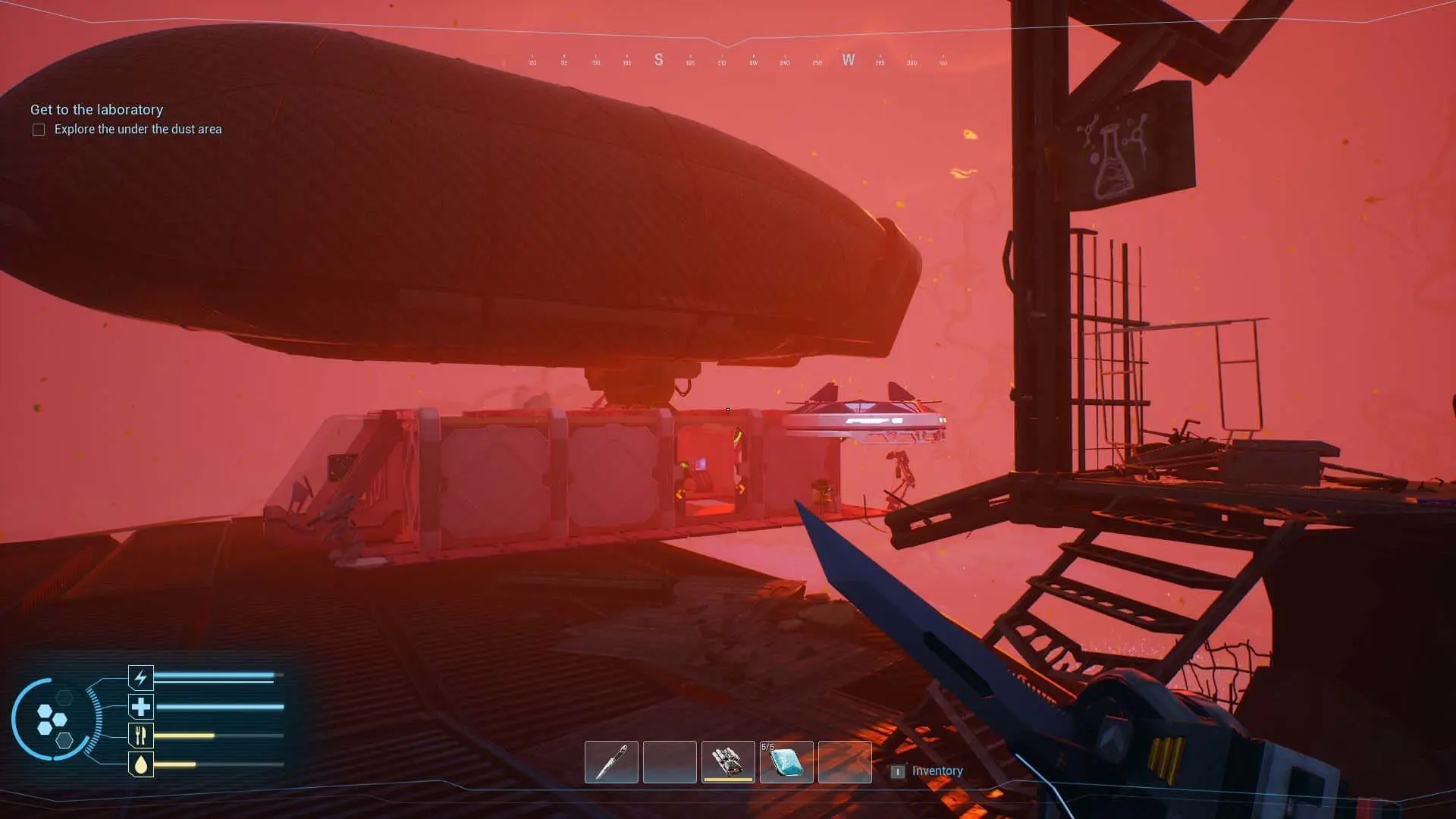 Interior build-out of the airship base