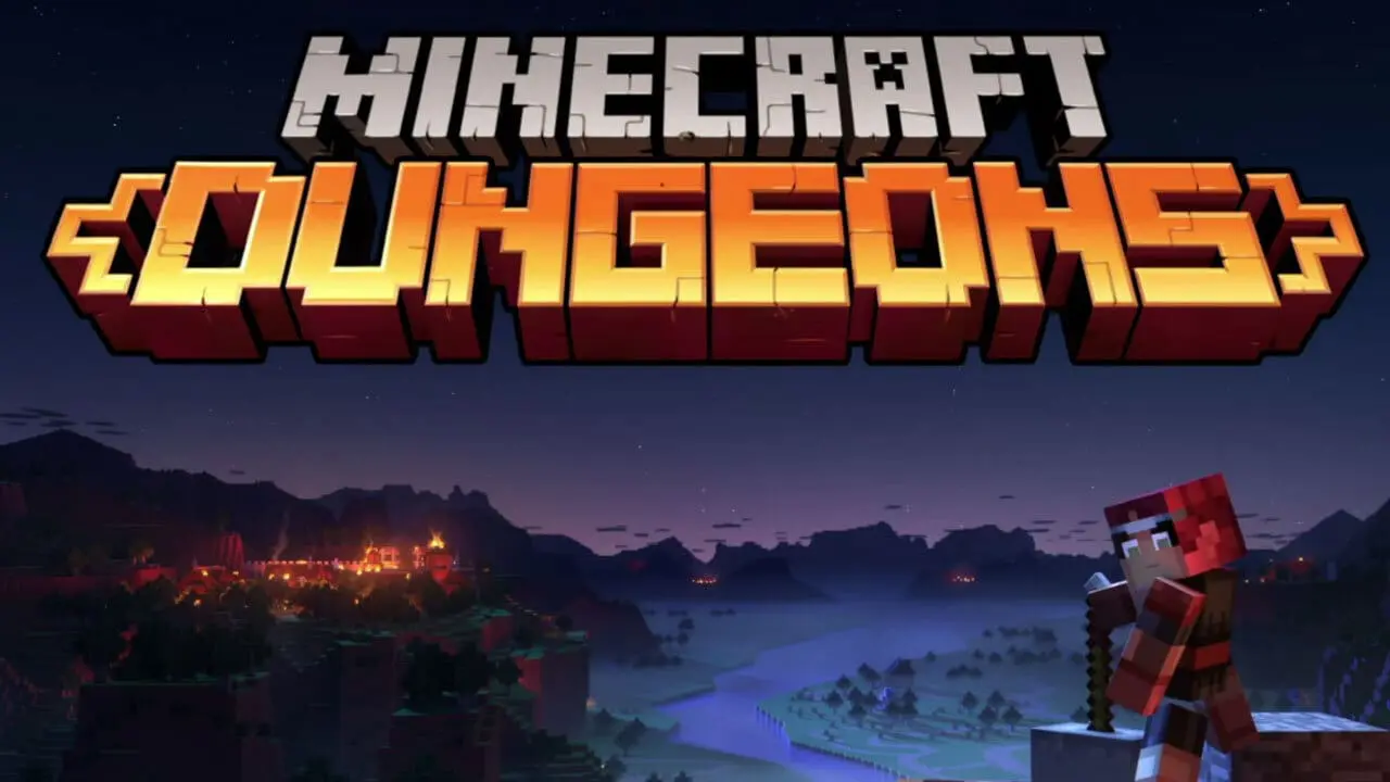 Minecraft Dungeons review header artwork