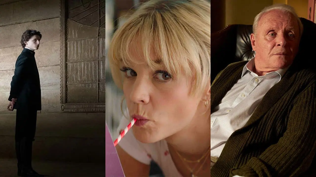 Collage featuring CODA, Dune, The Matrix Resurrections, The Father, and Promising Young Woman