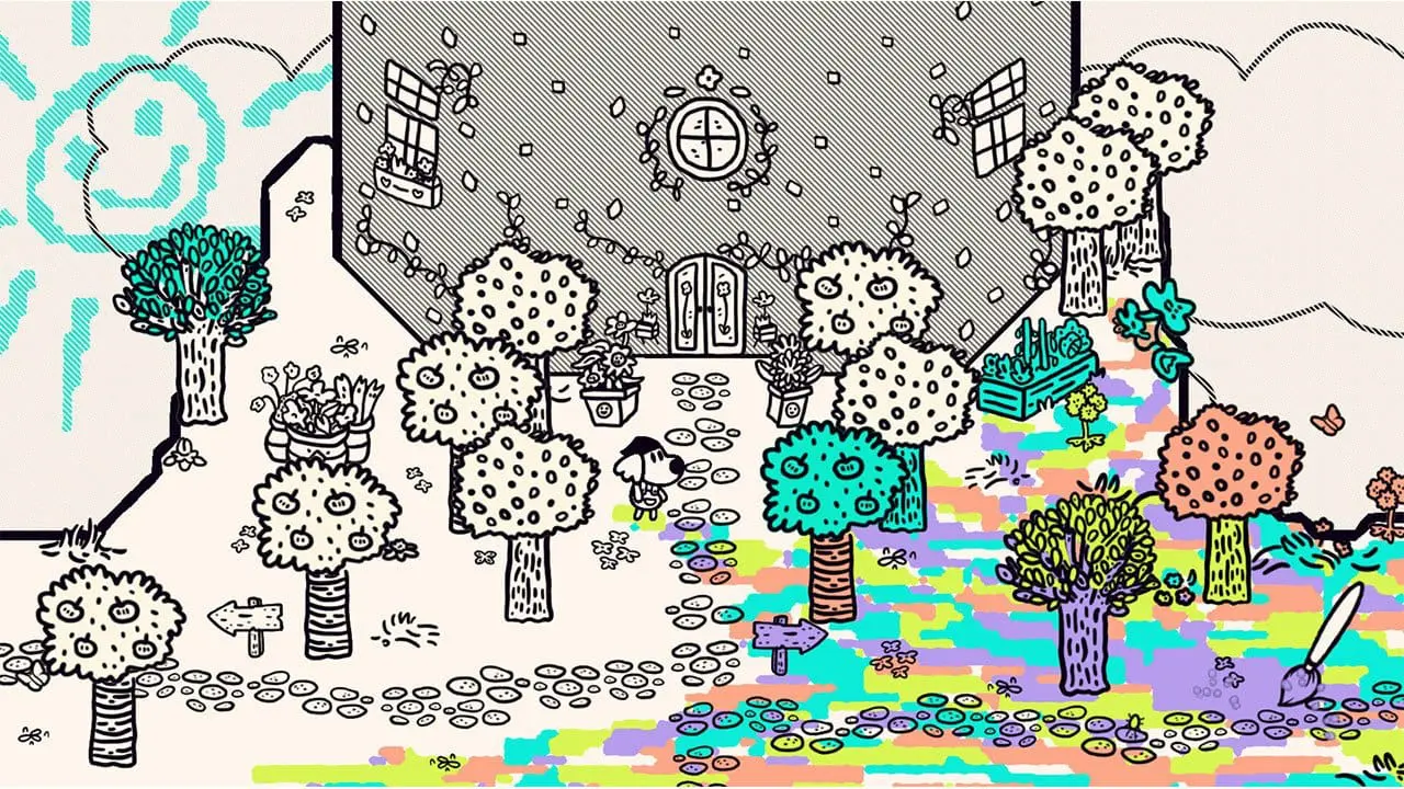Hand-painted world from Chicory: A Colorful Tale