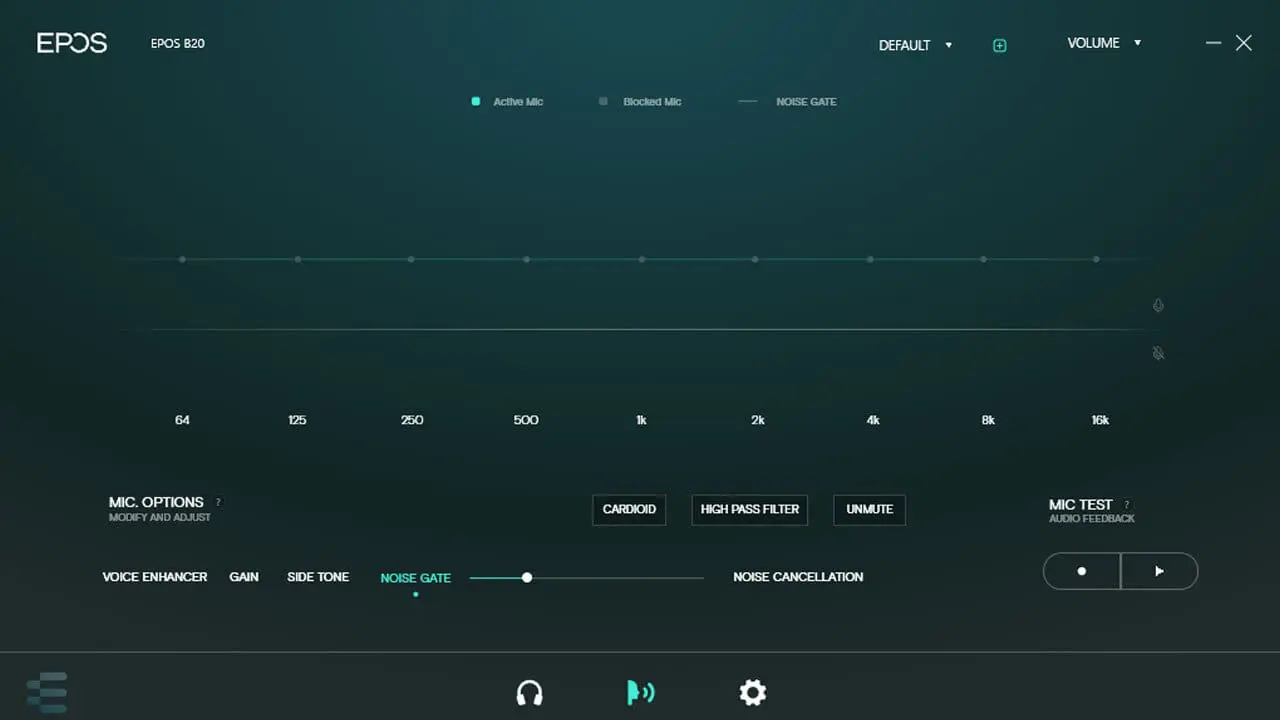 EPOS Gaming Suite interface