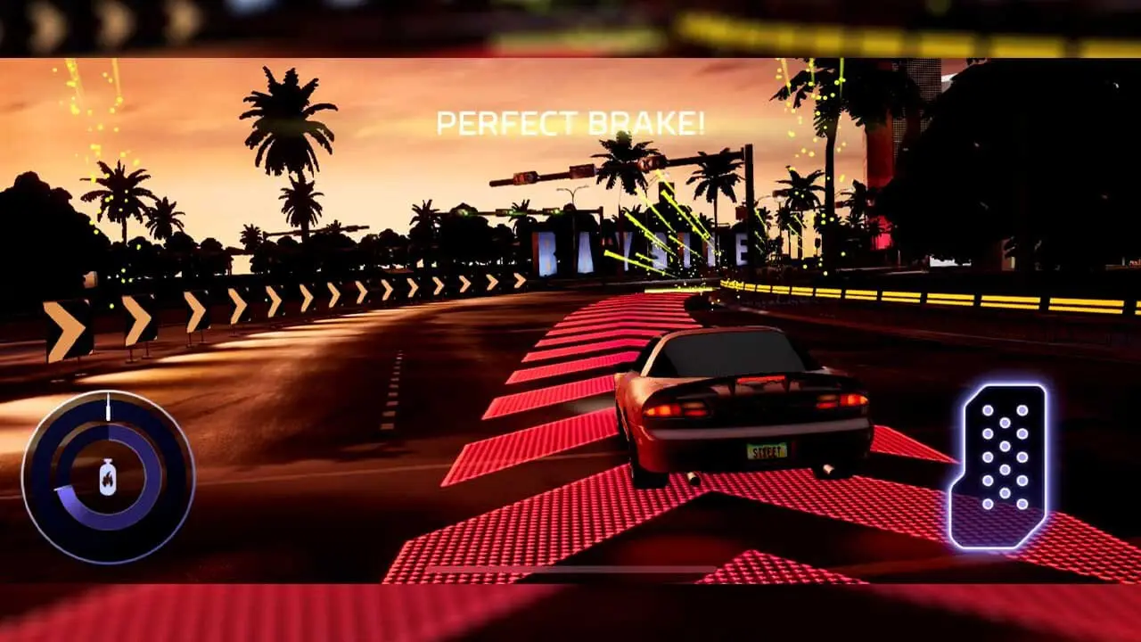 Perfect brake in my big red car! - image captured by author
