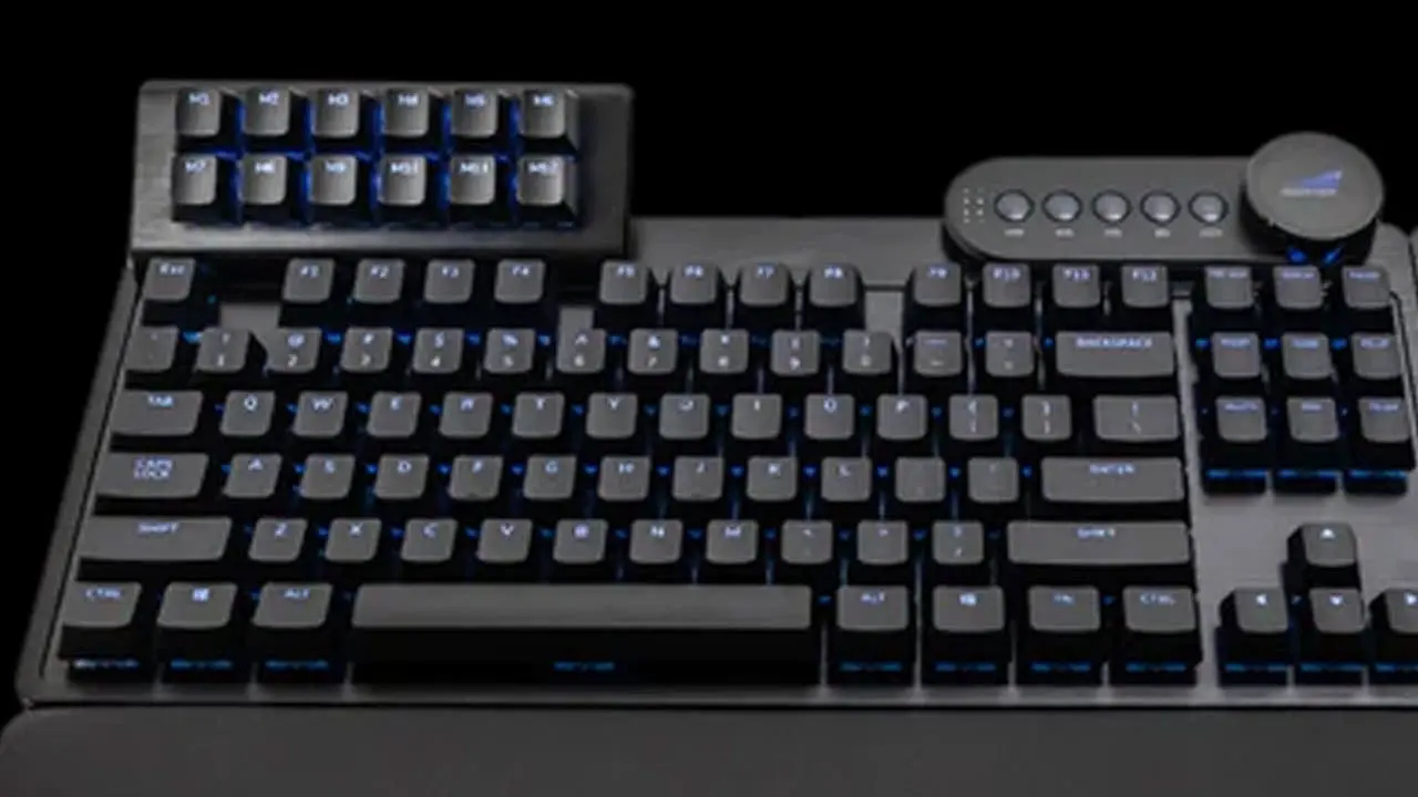 Mountain MacroPad on a desk beside a keyboard and mouse