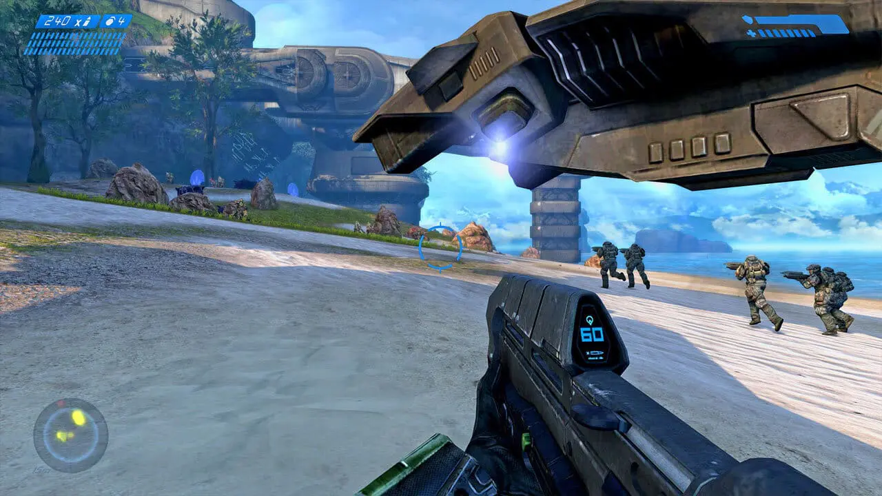 Halo: Combat Evolved — interior corridor firefight