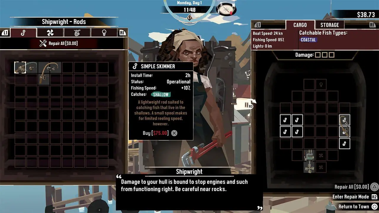 Ship inventory and cargo grid