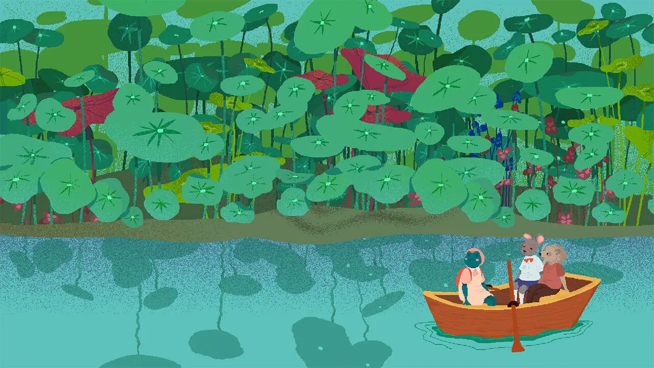 Teacup floats down a stream for lunch - image captured by the author