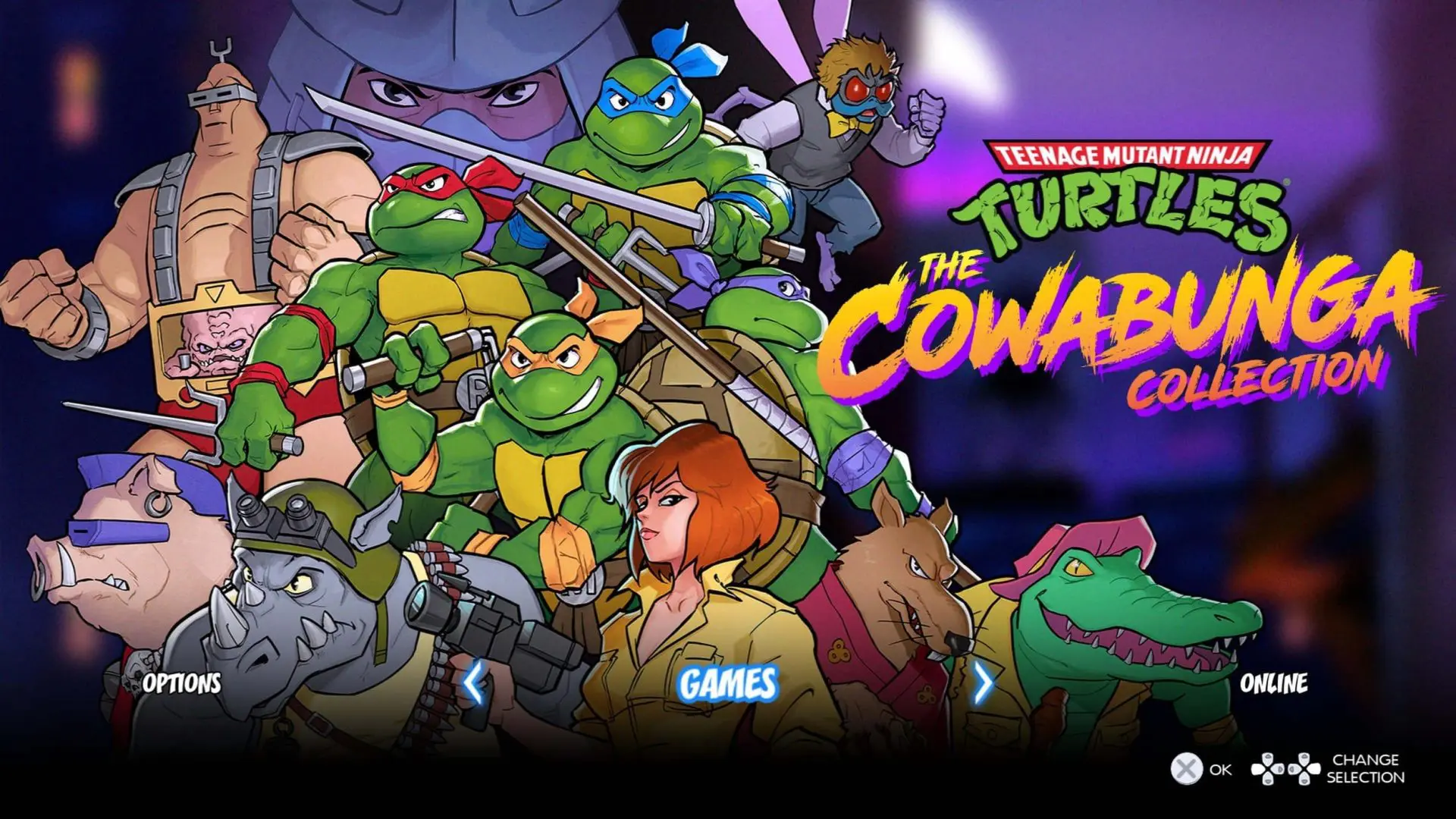 Teenage Mutant Ninja Turtles_ The Cowabunga Collection title screen where all the fun begins.jpg