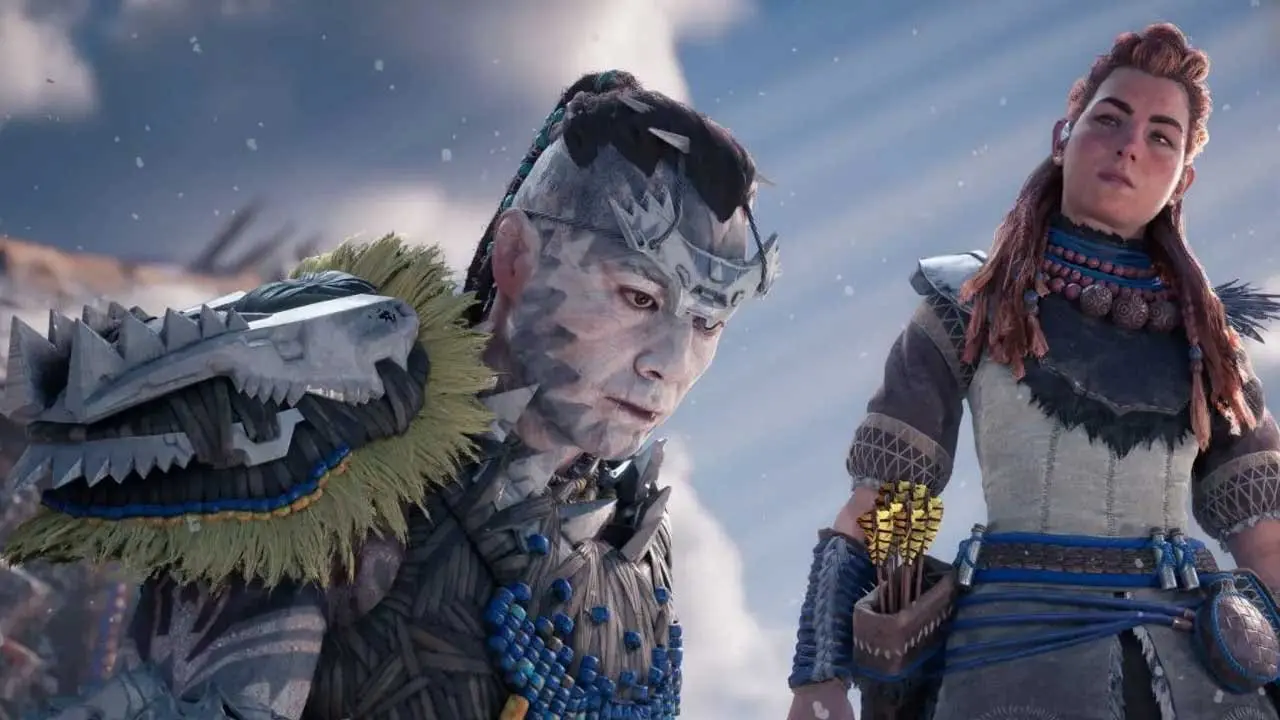 Horizon Forbidden West — Aloy against a sweeping landscape