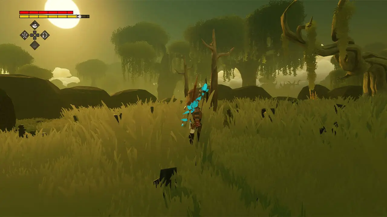 Creepy swamp areas change up the mood in the later chapters - image captured by author
