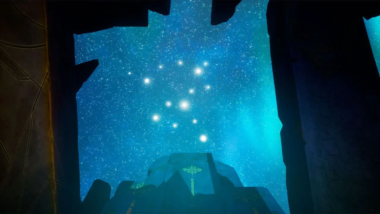 Constellation in the night sky to copy on the floor