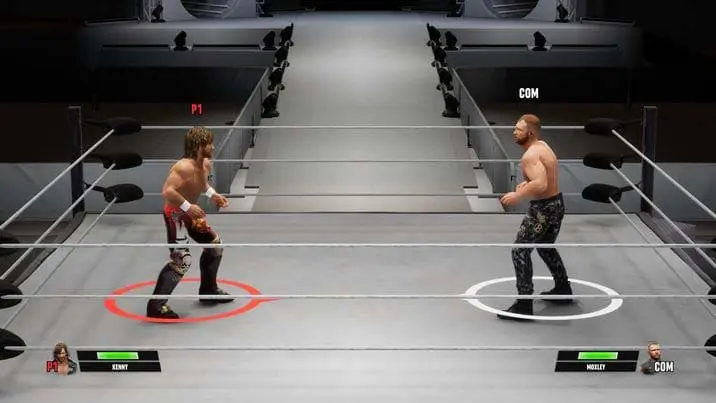 Kenny Omega and Jon Moxley face off in-game