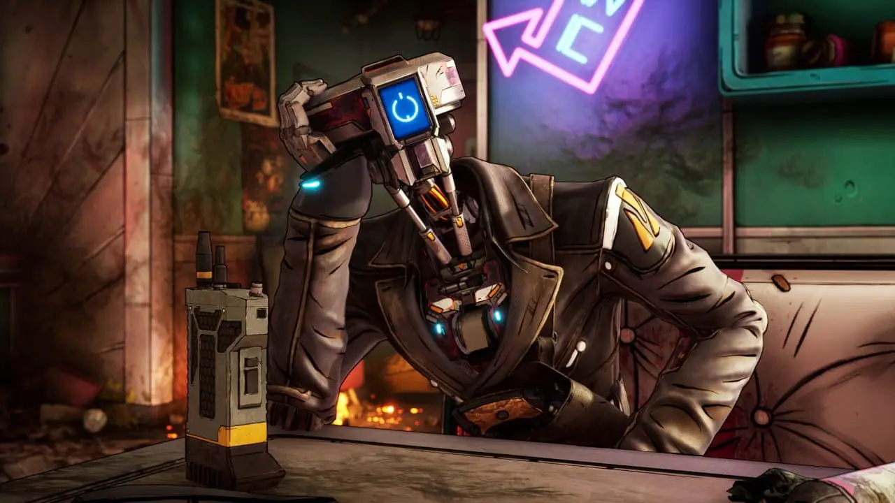 Characters conversing in New Tales from the Borderlands