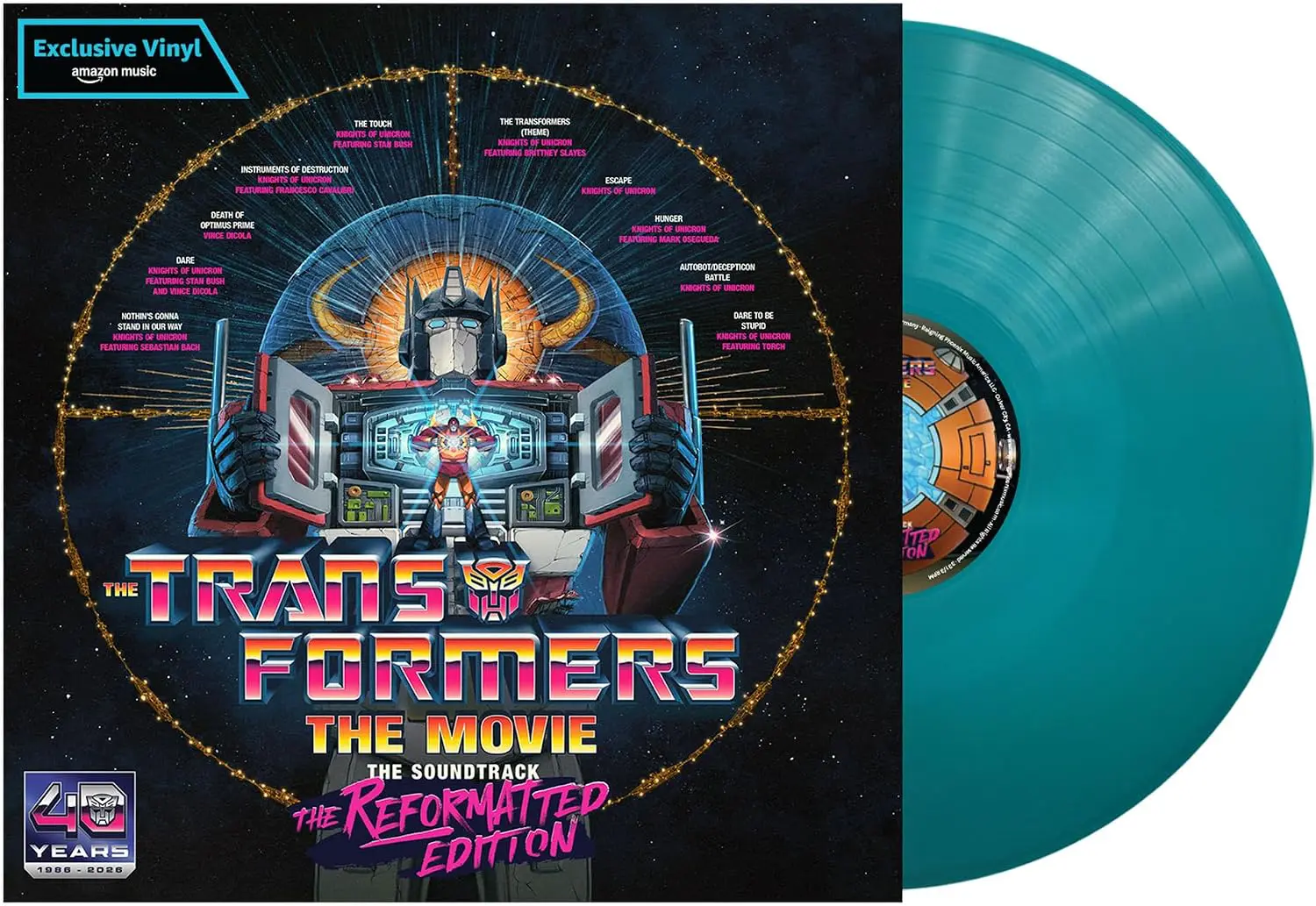 Transformers - The Movie, The Soundtrack, The Reformatted Edition (Amazon Exclusive Primus Teal Vinyl)