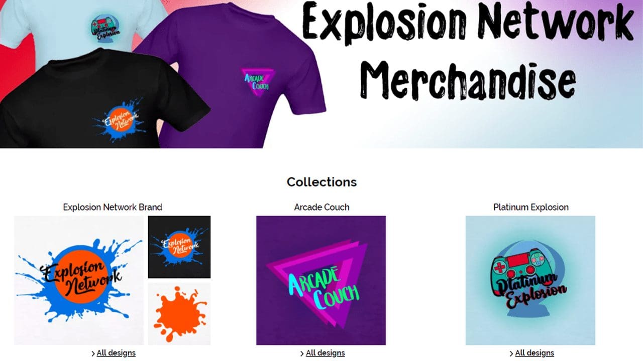 Explosion Network Merchandise Launches