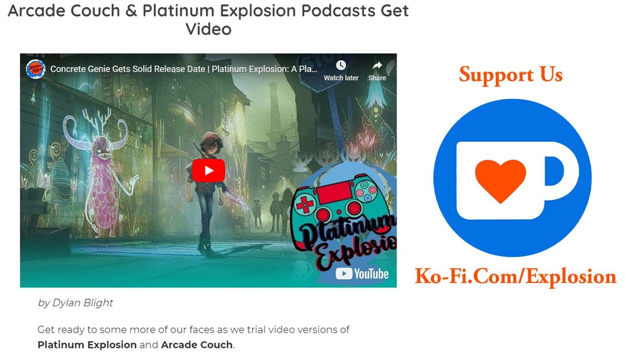 Arcade Couch & Platinum Explosion Podcasts Get Video