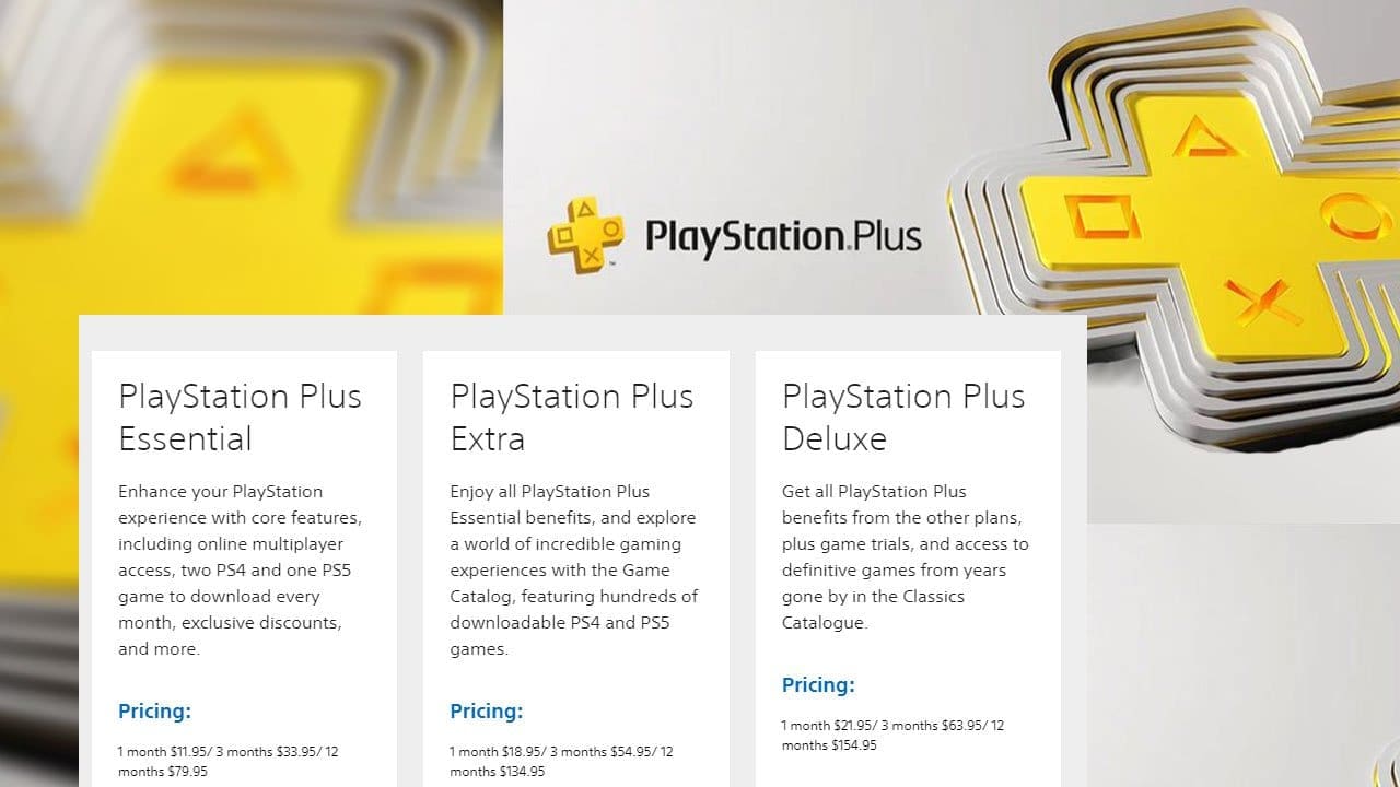 Australian pricing for PlayStation Plus Essential, Extra and Deluxe revealed