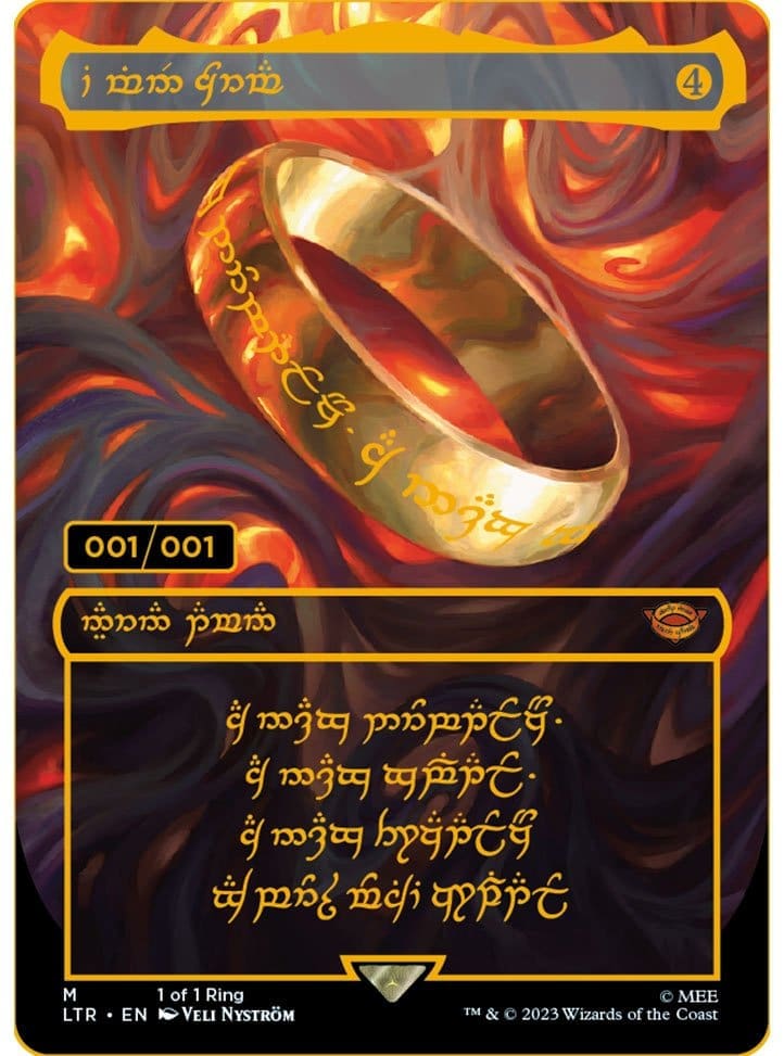 Serialized 1-of-1 The One Ring card