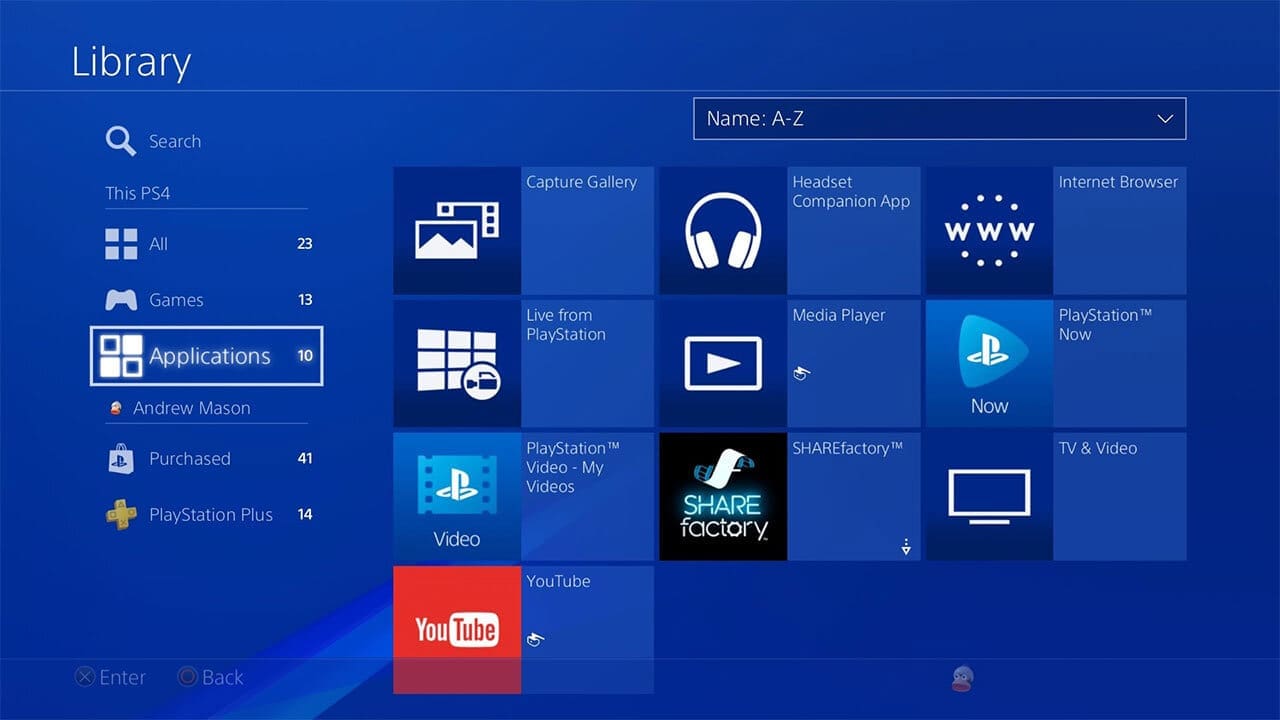 PlayStation library concept