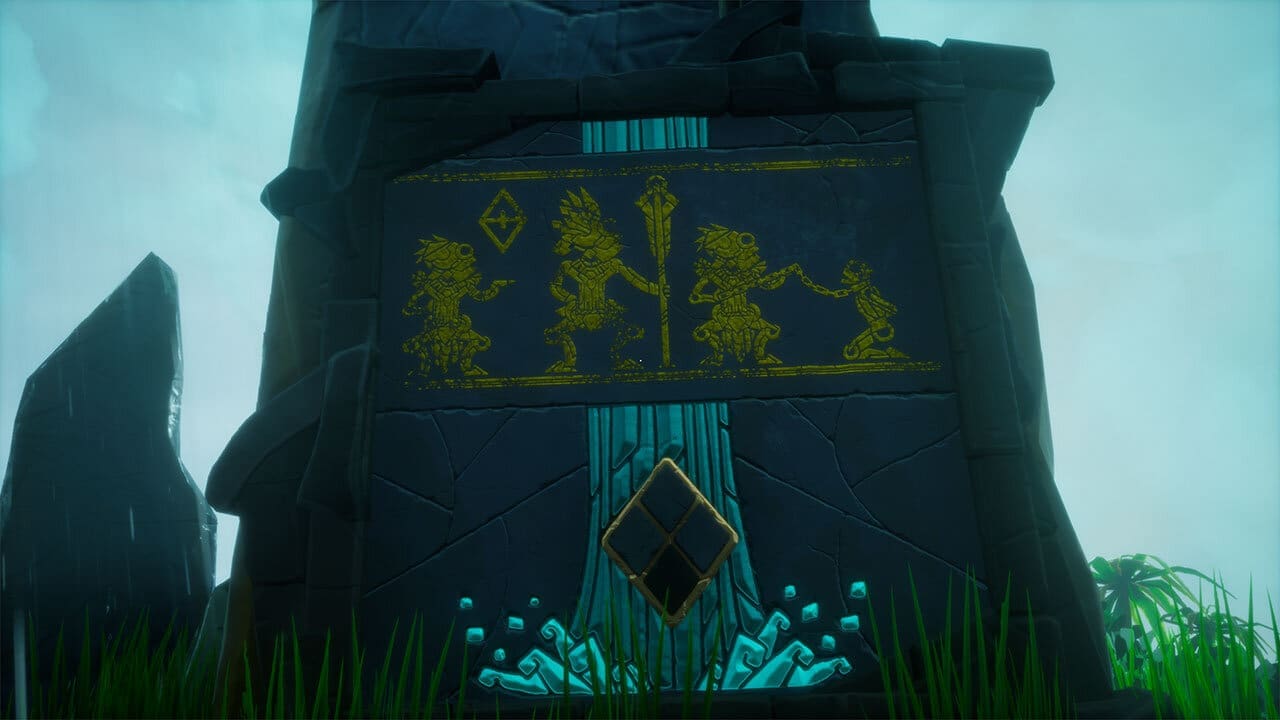 Example tablet face showing which button to press