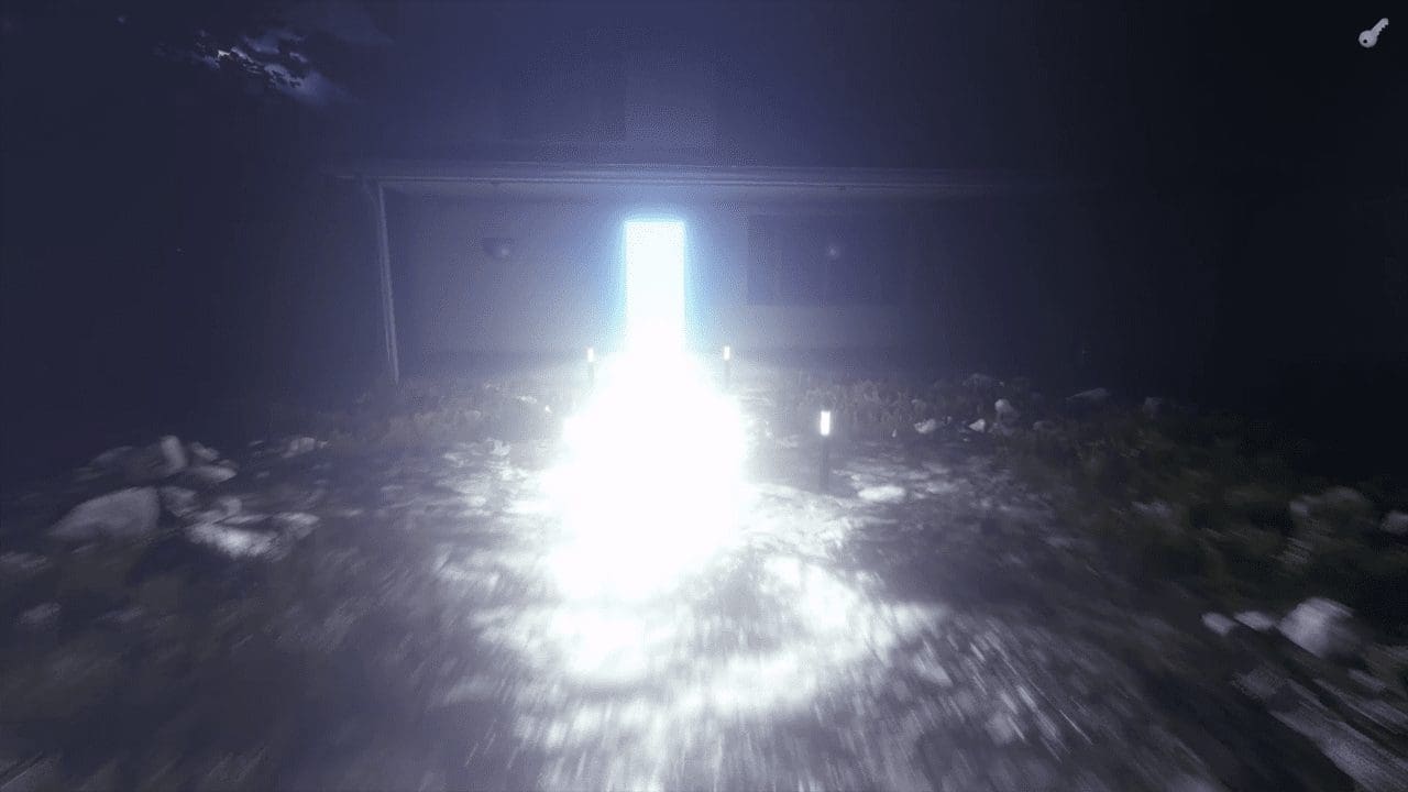 A derelict service station shrouded in darkness; solving light puzzles is the only way in.