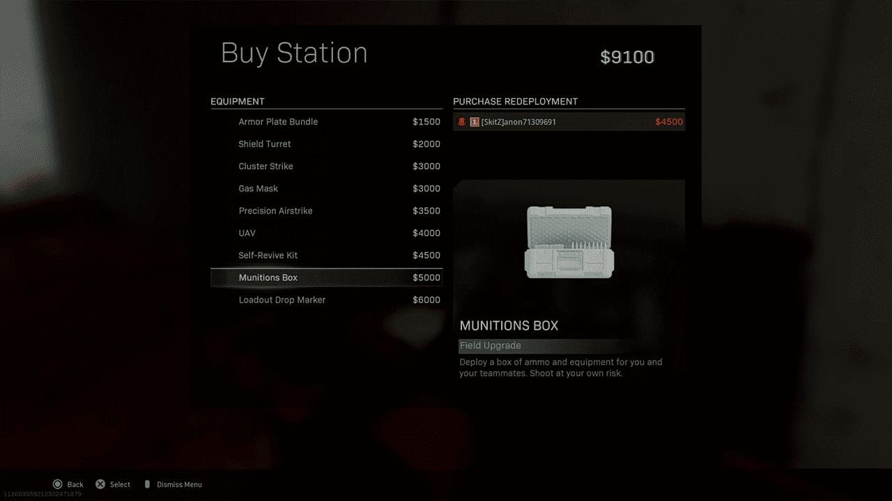 Warzone Buy Station interface