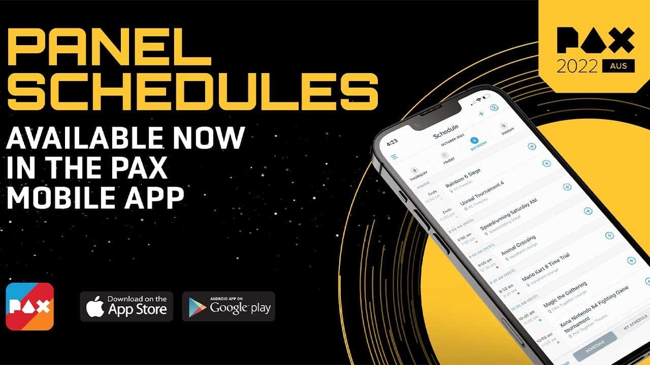 PAX Australia 2022 schedule and app is available now