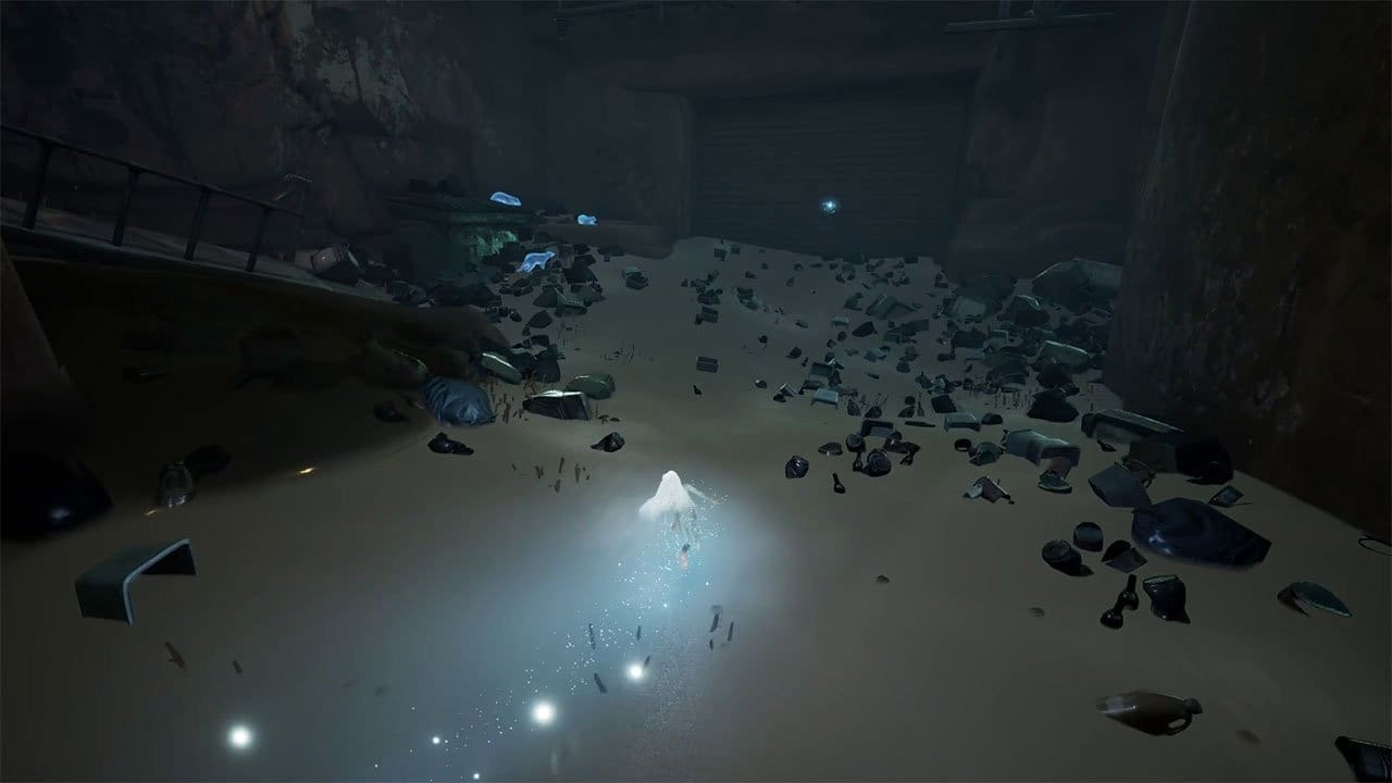 After Us screenshot — overgrown cityscape with Gaia