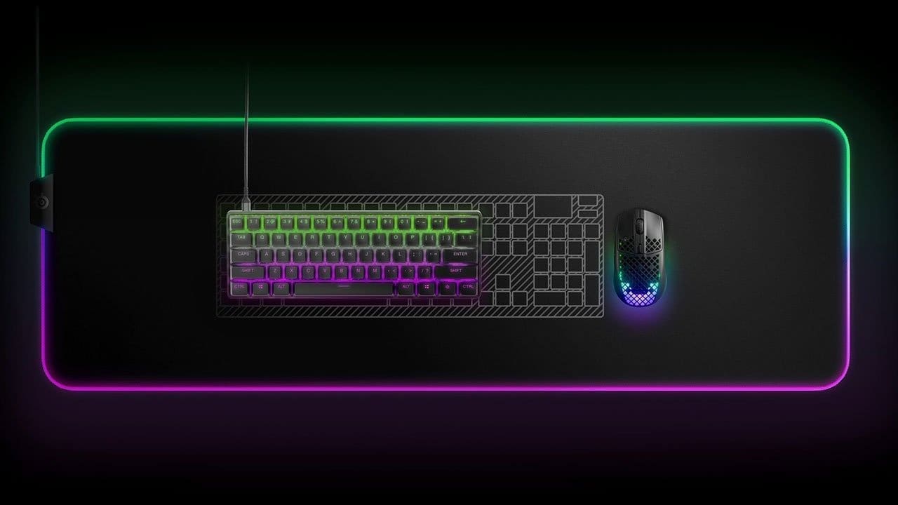 SteelSeries Apex Pro Mini gaming keyboard on desk