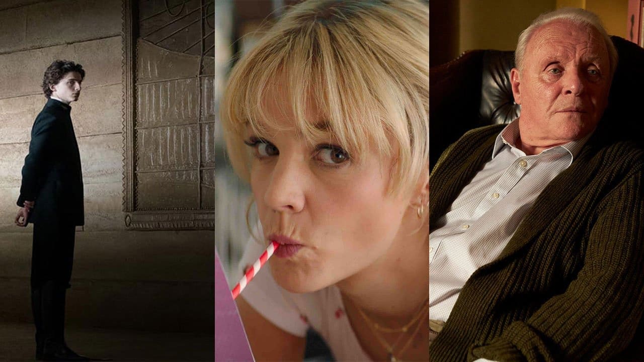 Collage featuring CODA, Dune, The Matrix Resurrections, The Father, and Promising Young Woman