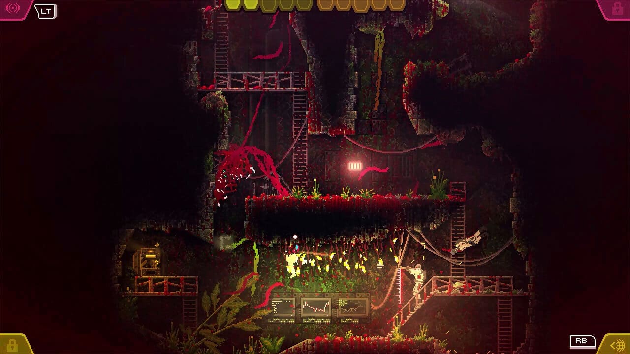 Carrion gameplay screenshot — monster in facility