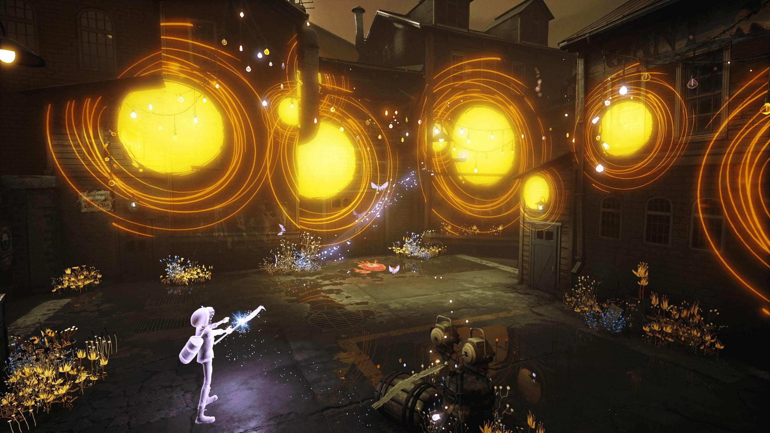 Concrete Genie — lighthouse area lit with Ash’s paintings