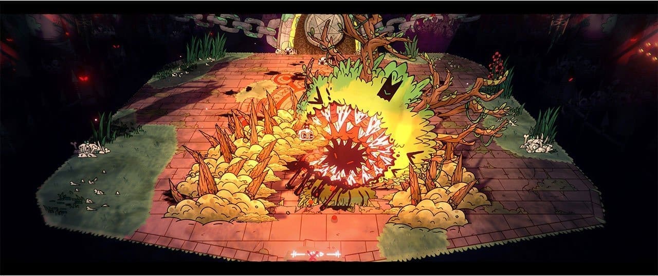Combat encounter in a dungeon