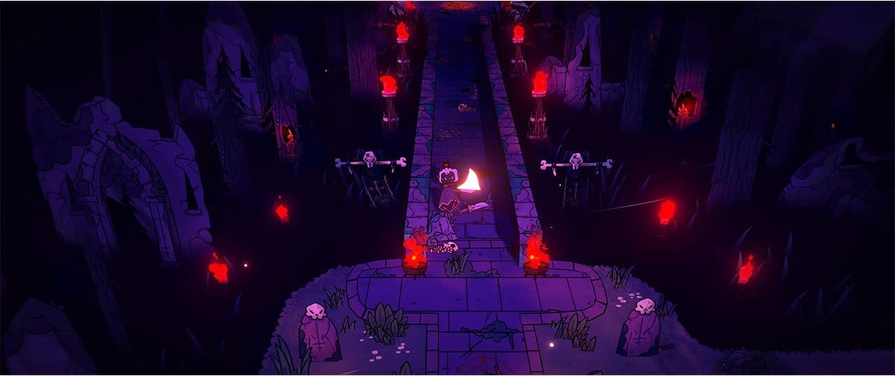 Nighttime gathering at the shrine