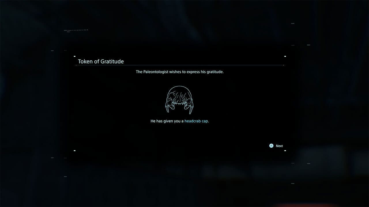 Headcrab cap reward