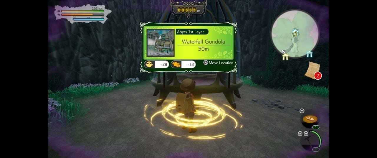 Deep in Abyss raising out at these points has a cost, best make sure you have the items to make it out alive.jpg