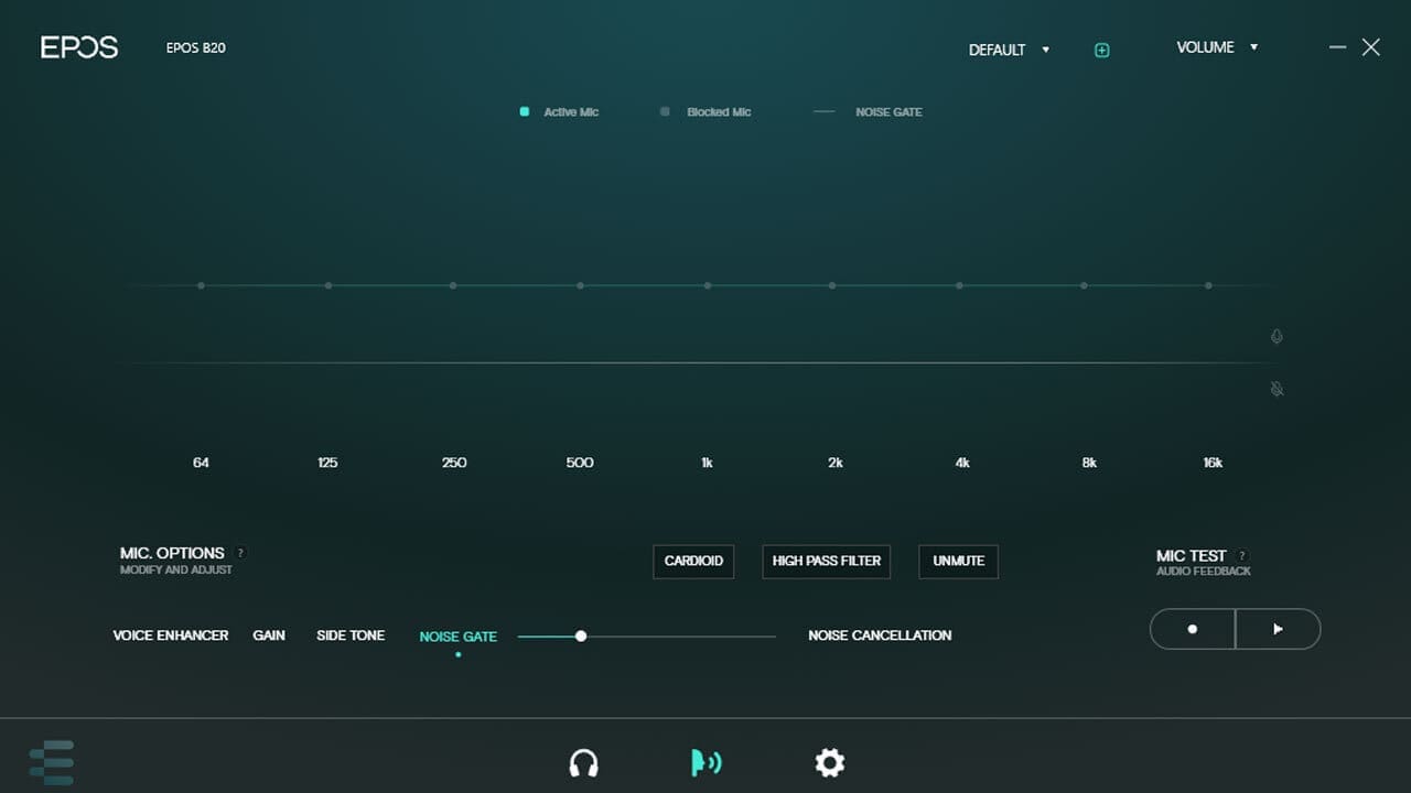 EPOS Gaming Suite interface