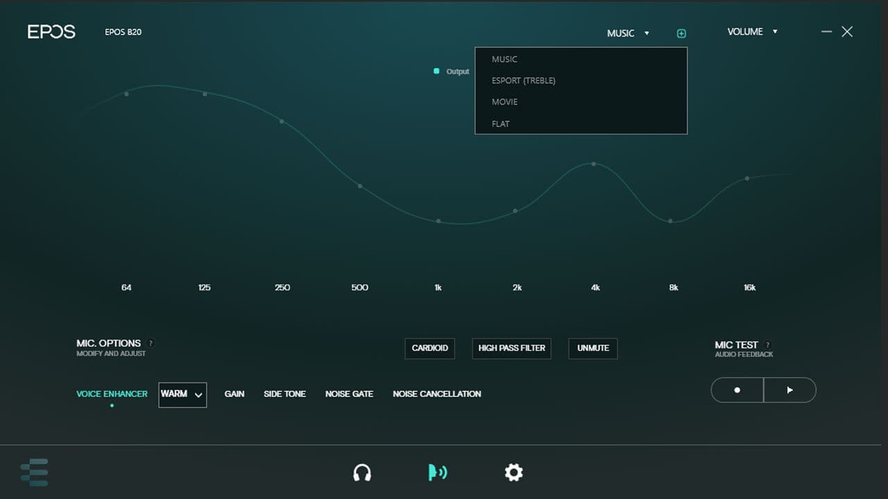 EPOS Gaming Suite microphone settings