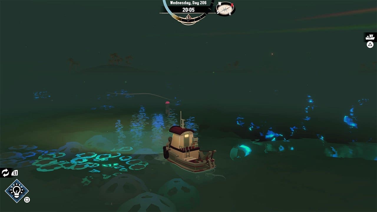 Stellar Basin at dusk/night while dredging