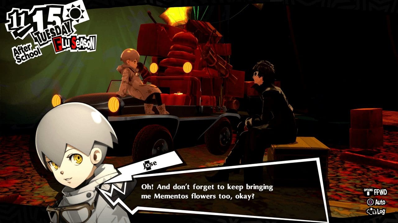 Jose, the mysterious kid in a car inside Mementos — image captured by author