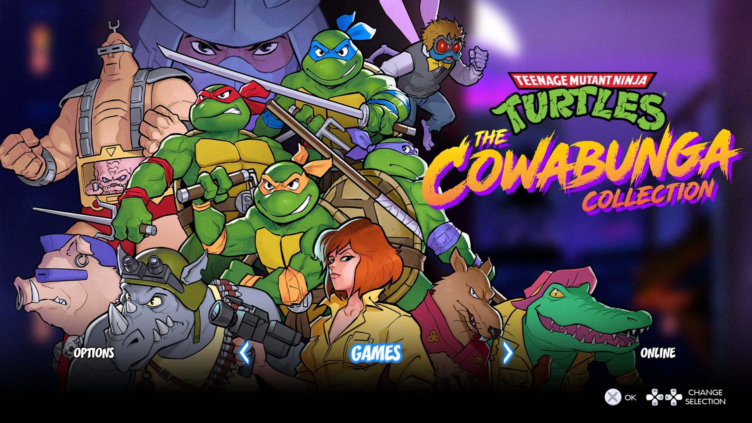 Teenage Mutant Ninja Turtles_ The Cowabunga Collection title screen where all the fun begins.jpg