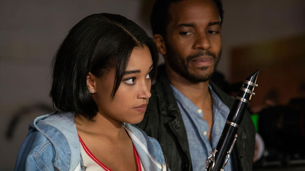 Father and daughter — André Holland, Amandla Stenberg