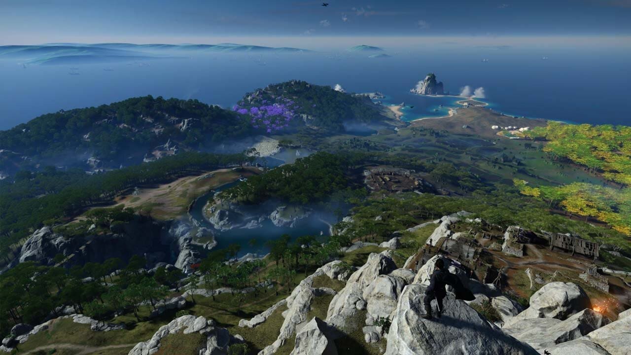  The draw distance when playing on PS5 paired with the design of Iki Island meant you were handsomely awarded in this visual splendour when you climbed to the highest point on the island. 