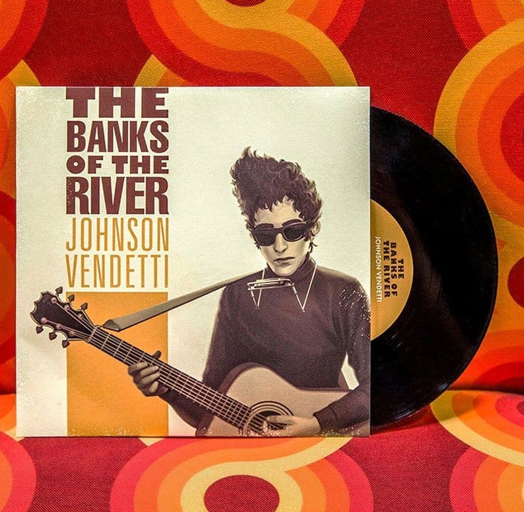 Vintage Johnson Vendetti 7-inch single on black vinyl