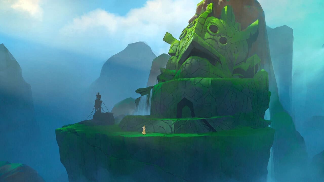 There’s some gorgeous — what I assume is concept art — used as loading screens between chapters - image captured by the author