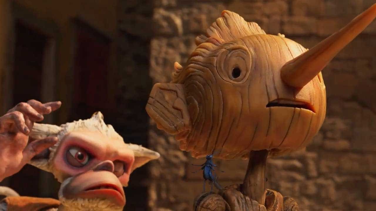 Stop-motion still from Guillermo del Toro’s Pinocchio