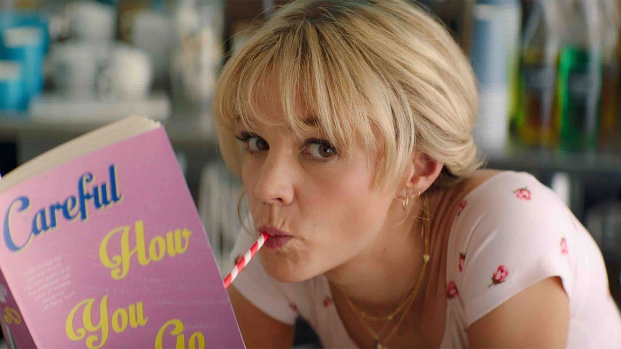 Promising Young Woman: Cassie in pastel setting