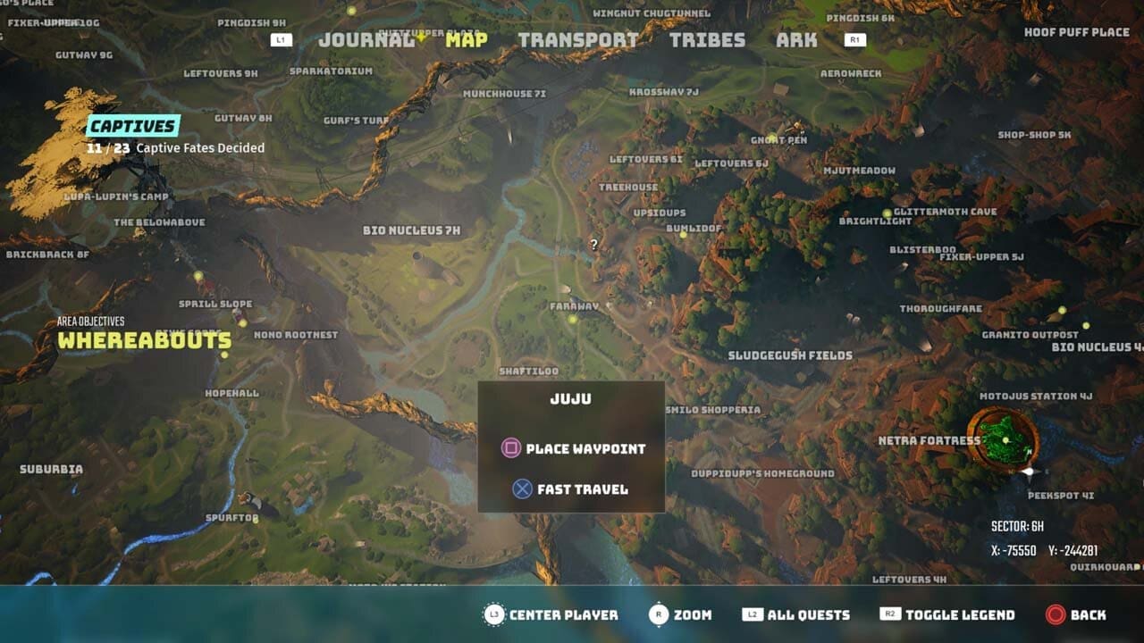 Juju location at Faraway