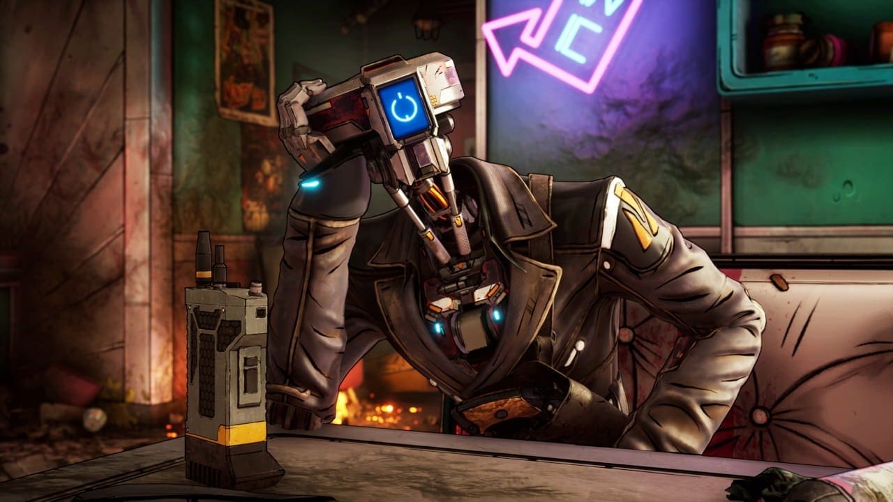 Characters conversing in New Tales from the Borderlands